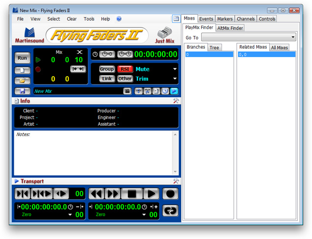 Flying Faders Main View